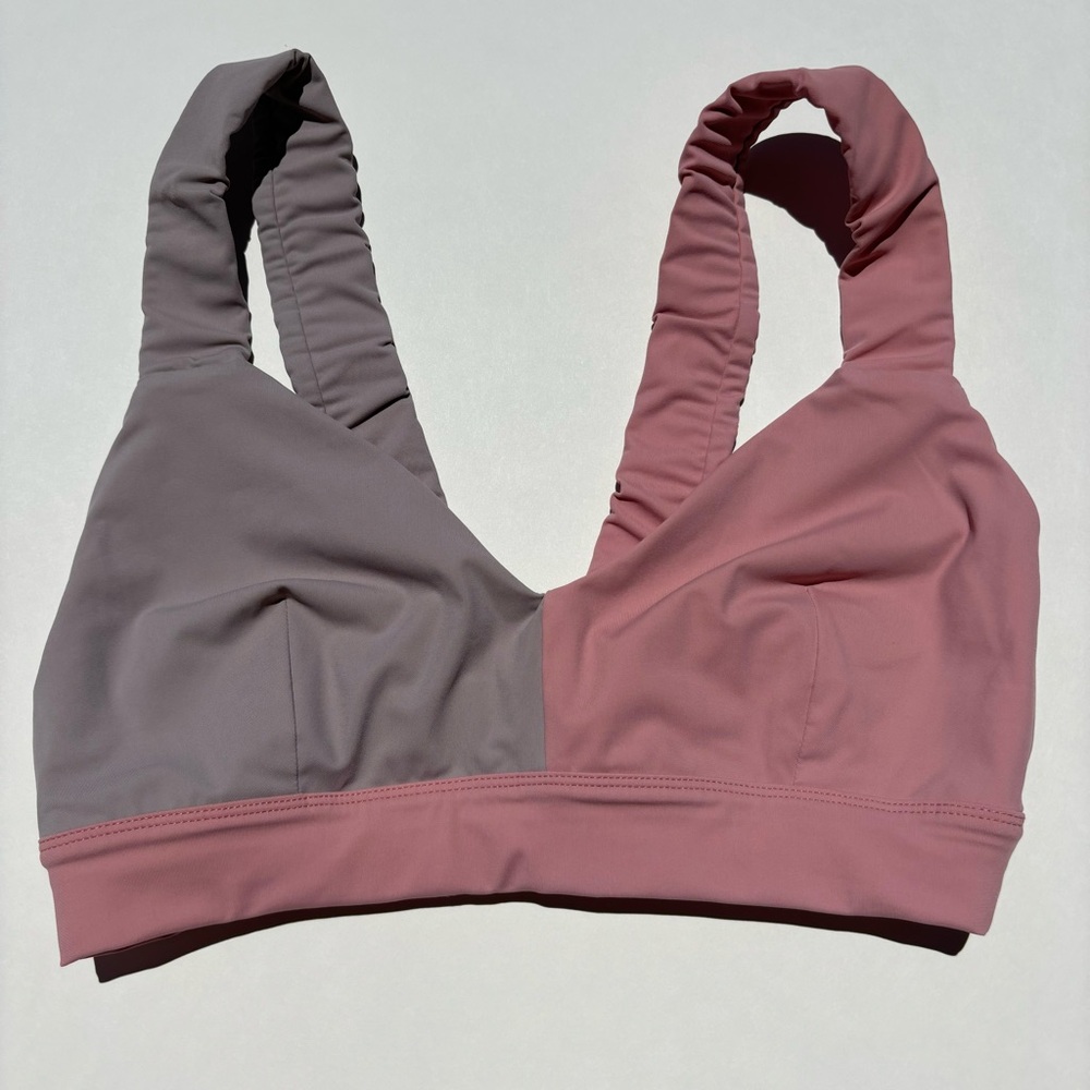Vaara two-toned Pink Purple sports bra | Removable cups | Size small
